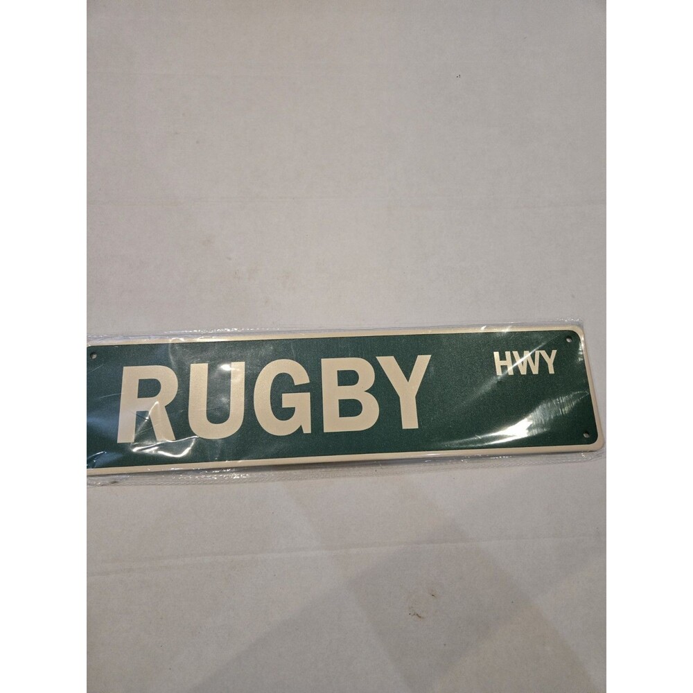 * Rugby 4" x 18" Metal Novelty Street Sign
